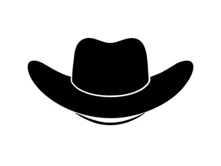 cowboy hat black silhouette vector,cowboy hat  icon