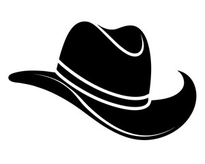 cowboy hat black silhouette vector,cowboy hat  icon