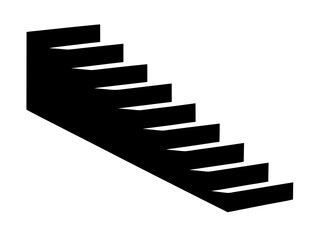 stair black silhouette vector,stair icon
