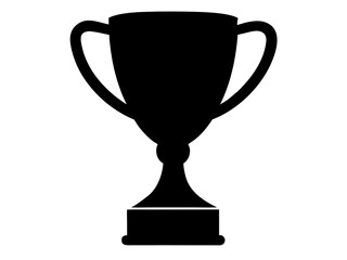 trophy black silhouette vector,trophy icon