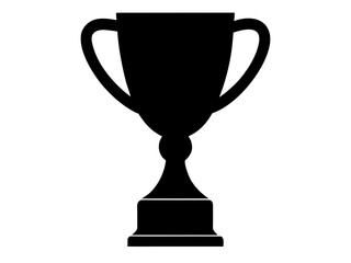 trophy black silhouette vector,trophy icon