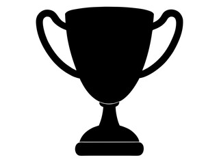 trophy black silhouette vector,trophy icon