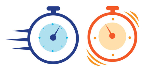 Time fast icons in Multiple Styles Set. Vector Illustration
