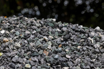 Construction stones used for cement mixing, Rock, Stone pile, Ideal for illustrating engineering or infrastructure projects