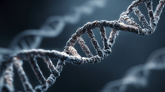 Dna double helix genetics molecule science biology spiral structure molecular helix genome strand closeup macro research
