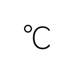 Celsius Temperature Monoline Icon