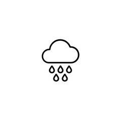 Heavy Rain And Cloud Monoline Icon