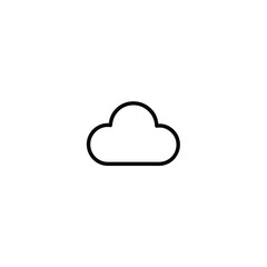 Minimalist Monoline Cloud Icon