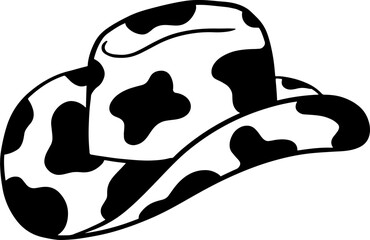 western cowboy hat icon.Bailey Hat Silhouette Sign Design, emblem isolated on White Background.Perfect for fashion inspiration, western-themed events, or any project. 
