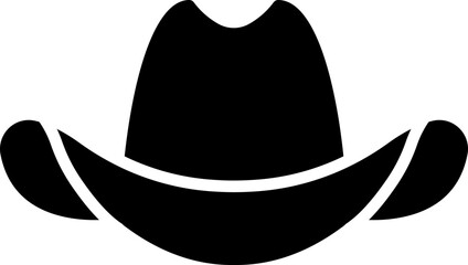 western cowboy hat icon.Bailey Hat Silhouette Sign Design, emblem isolated on White Background.Perfect for fashion inspiration, western-themed events, or any project. 