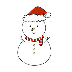 snowman with christmas tree