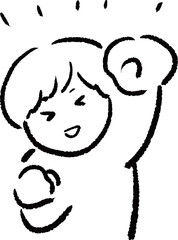 喜ぶ人のイラスト