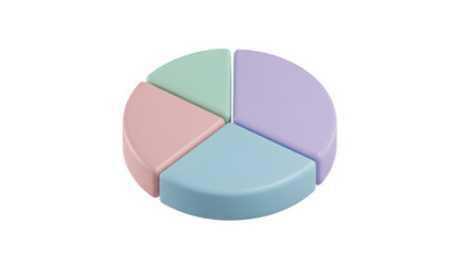 Obraz premium 3d pie graph icon, Isometric view, pie chart, data analytics diagram, statistics visualization, for business, finance, data science