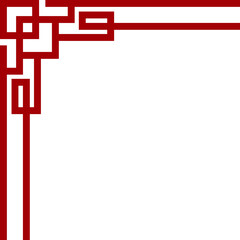 Chinese Corner Line Decoration