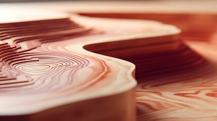 up of intertwined wooden fibers creating swirling patterns and organic lines