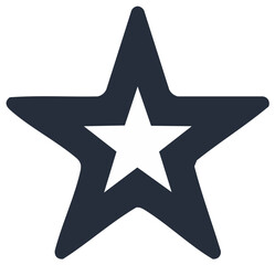 Fototapeta premium Nested stars graphic design element creates a striking visual effect with its bold geometric form