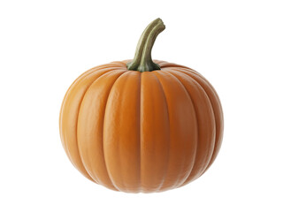 Fresh orange color pumpkin isolated on transparent background