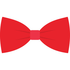 Vibrant Red Bow Tie Accessory Isolated On White Background Formal Event Fashion Element
