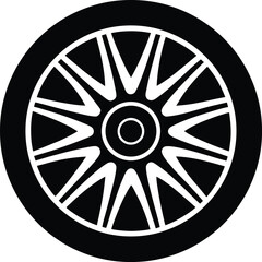 Fototapeta premium Car Wheel Icon