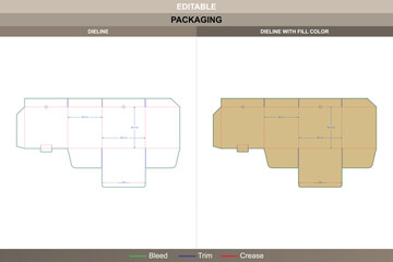 Custom dimensions lock top boxes file dieline produced using vector clarity enhancing printing setup packaging structure precise die line pattern maintains top lock stability