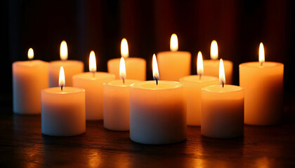 candles on a dark background