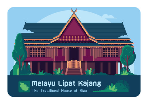 Rumah Adat Melayu Lipat Kajang - The Traditional House of Riau - Indonesian Traditional House