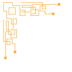 Chinese Line Corner Decoration