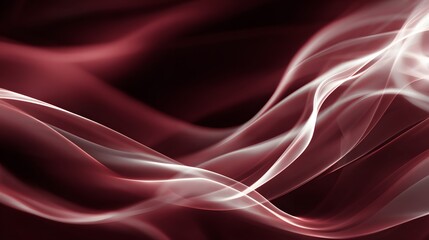 Obraz premium Abstract background features flowing, luminous waves of ethereal energy against a deep crimson backdrop