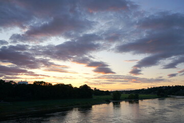 Abendstimmung an der Elbe in Dresden