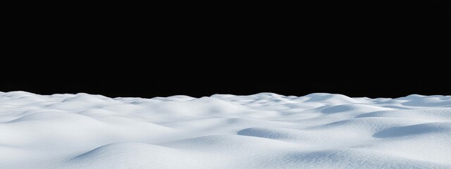 Isolated Snowy Drift with Gentle Shine on Transparent Background