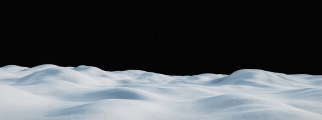 Isolated Snowy Drift with Gentle Shine on Transparent Background