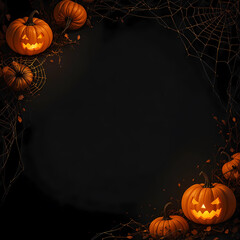 Candlelit Pumpkins — Spooky Halloween Card Background