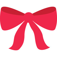 Vibrant Red Ribbon Bow Perfect for Gift Wrapping and Festive Decorations Isolated on White Background for Celebration Occasions and Holidays