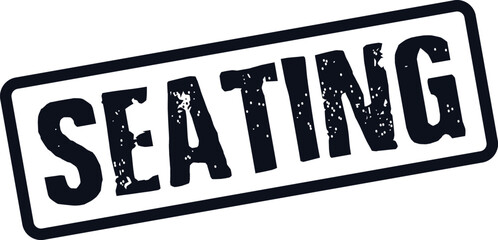 Seating grunge style rectangular mark for event and venue arrangements