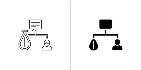 Business communication and workflow diagram icon
