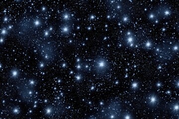Mesmerizing seamless pattern of twinkling stars illuminating a vast dark sky at night, creating an enchanting celestial experience for stargazers and dreamers alike
