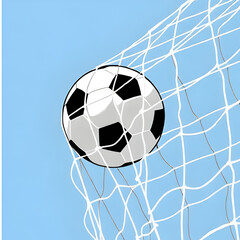 soccer ball in net
