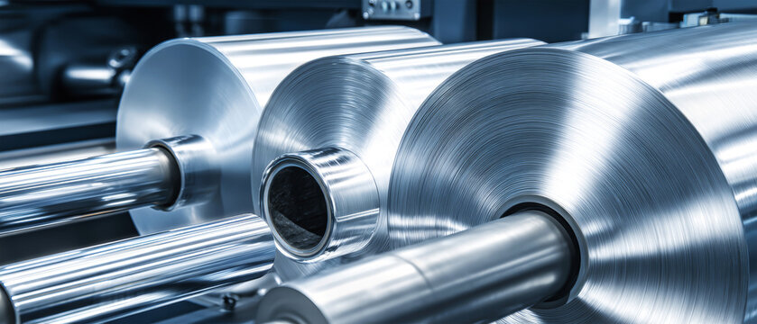 High-quality metal rollers in a manufacturing facility showcasing precision engineering processes