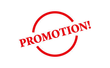 PROMOTION! - Red Rubber Stamp With text PROMOTION!

