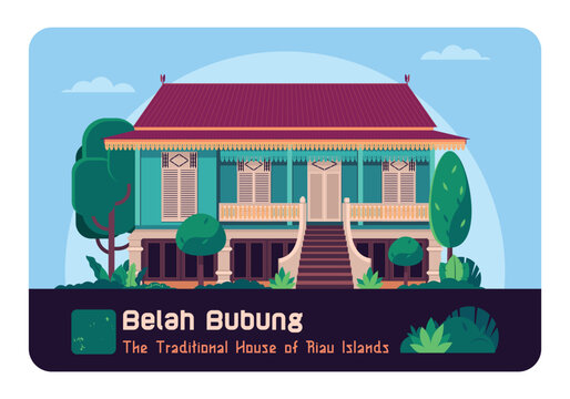 Rumah Adat Belah Buvung - The Traditional House of Riau Islands - Indonesian Traditional House