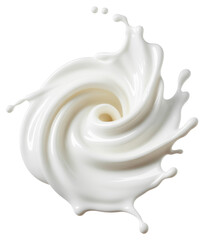 milk splash, swirl, isolated on white background.