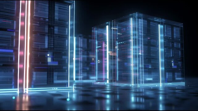 Futuristic Data Center Render