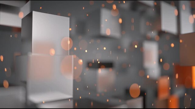 Abstract Metallic Cubes Background