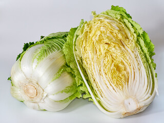 chinese cabbage on white background