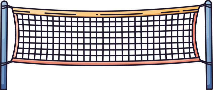 summer game frontier a playful net awaiting competitive fun and outdoor action, isolated on transparent background