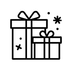 Two christmas gifts with ribbons for celebration