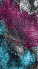 background with diagonal streaks of bright magenta and cyan stretching across dark grainy surface