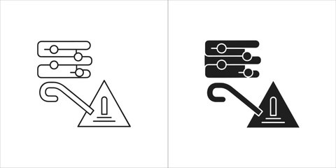 Data processing and alert icon