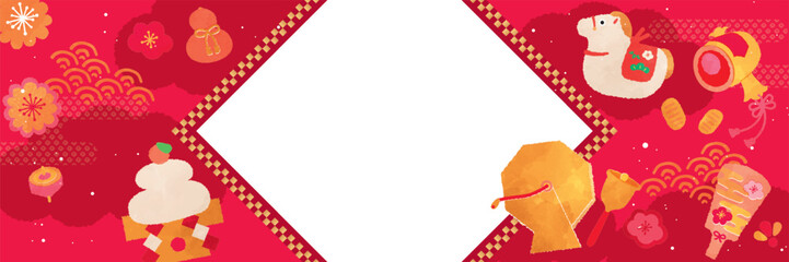 ガラポン抽選会テンプレート　午年