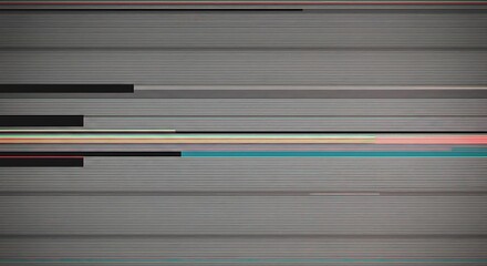 Abstract composition of horizontal stripes with various colors, grey base